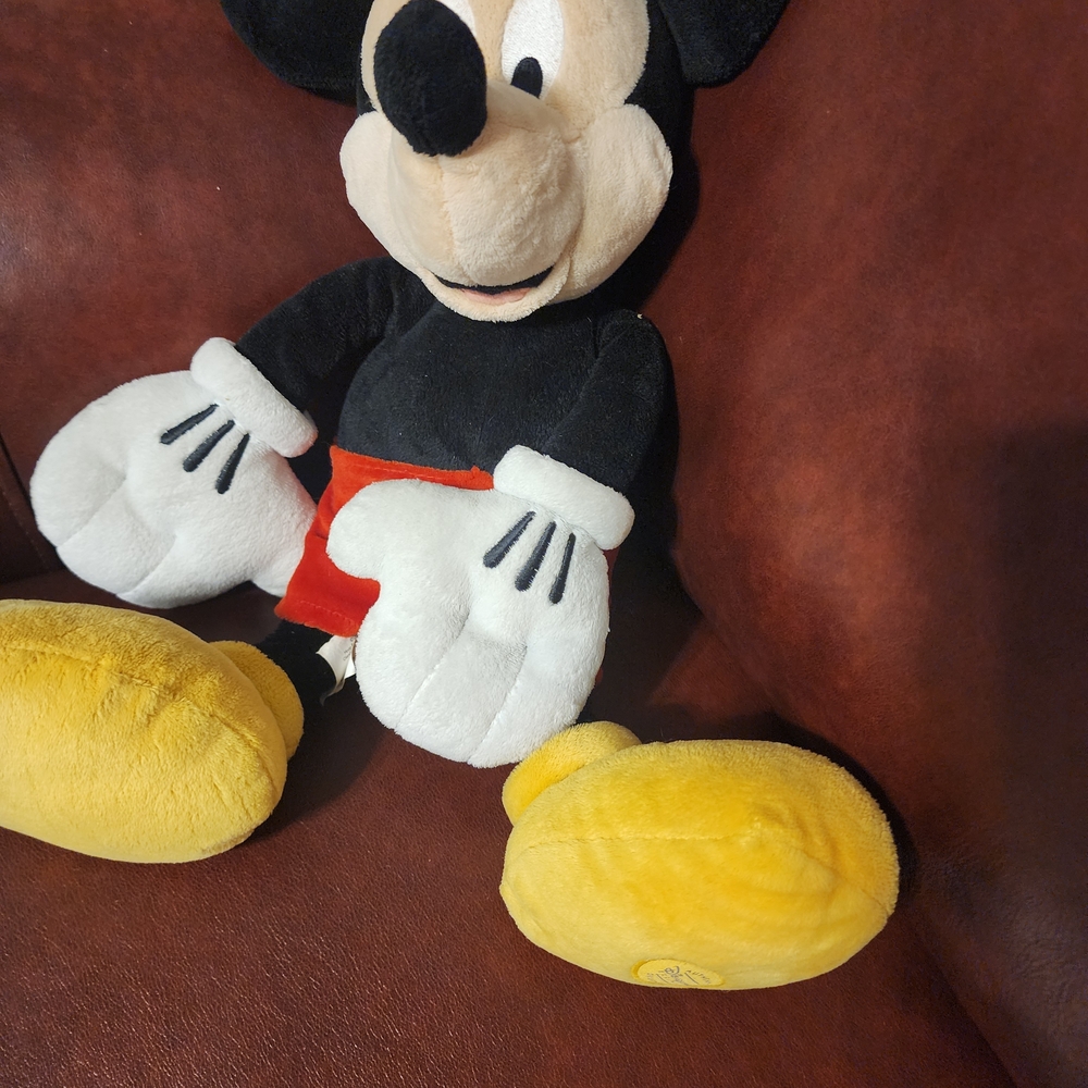 Disney Mickey Mouse Stuffed Animal - Black, White, Red, Yellow